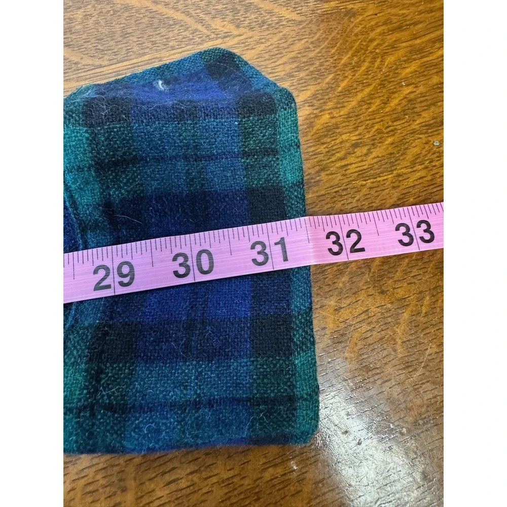 Vintage Arrow Jacket Mens Large Blue Green‎ Plaid Wool Flannel Quilted 80s 90s